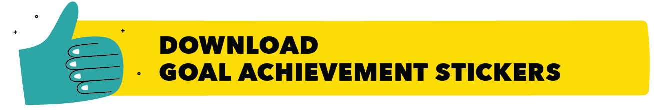 Goal achievement stickers download