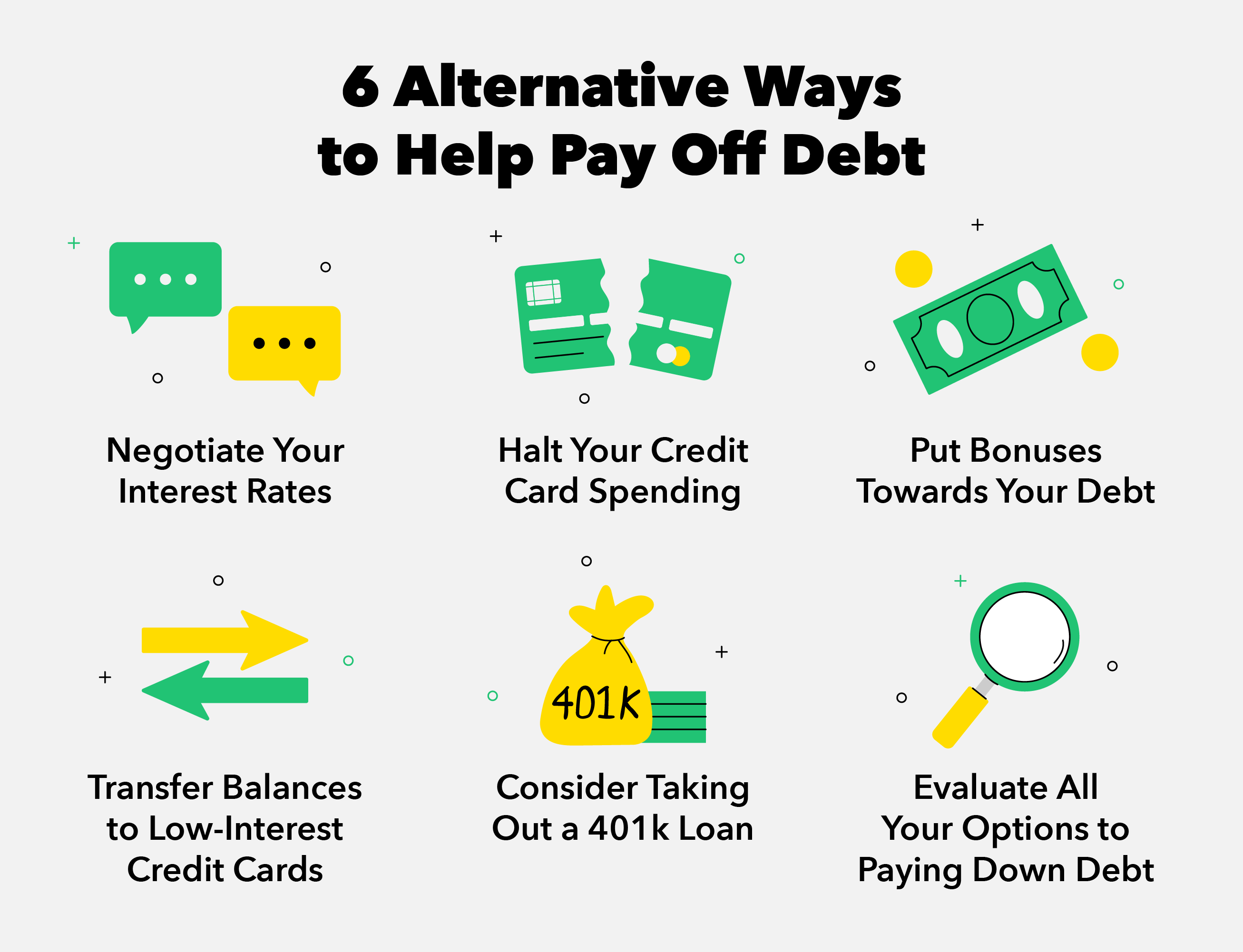 6 Ways To Pay Off Debt Without Paying Off Your 401k