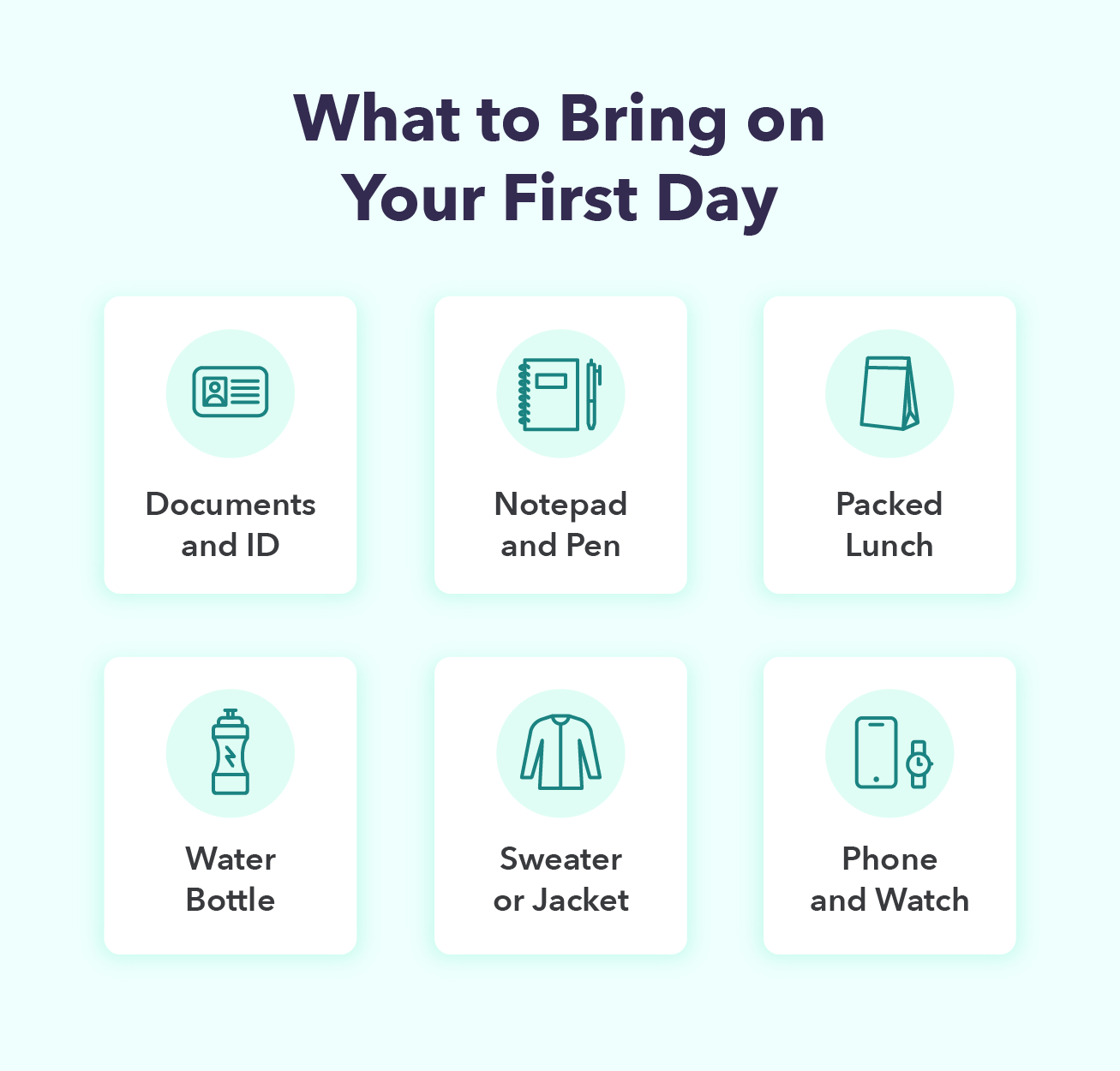 what to bring on your first day of work